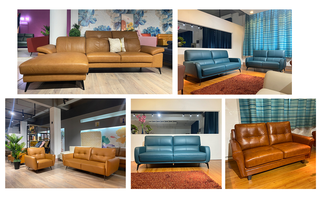  Canapé italien moderne de meubles de salon d'angle de forme de L pour le sofa à la maison de salon