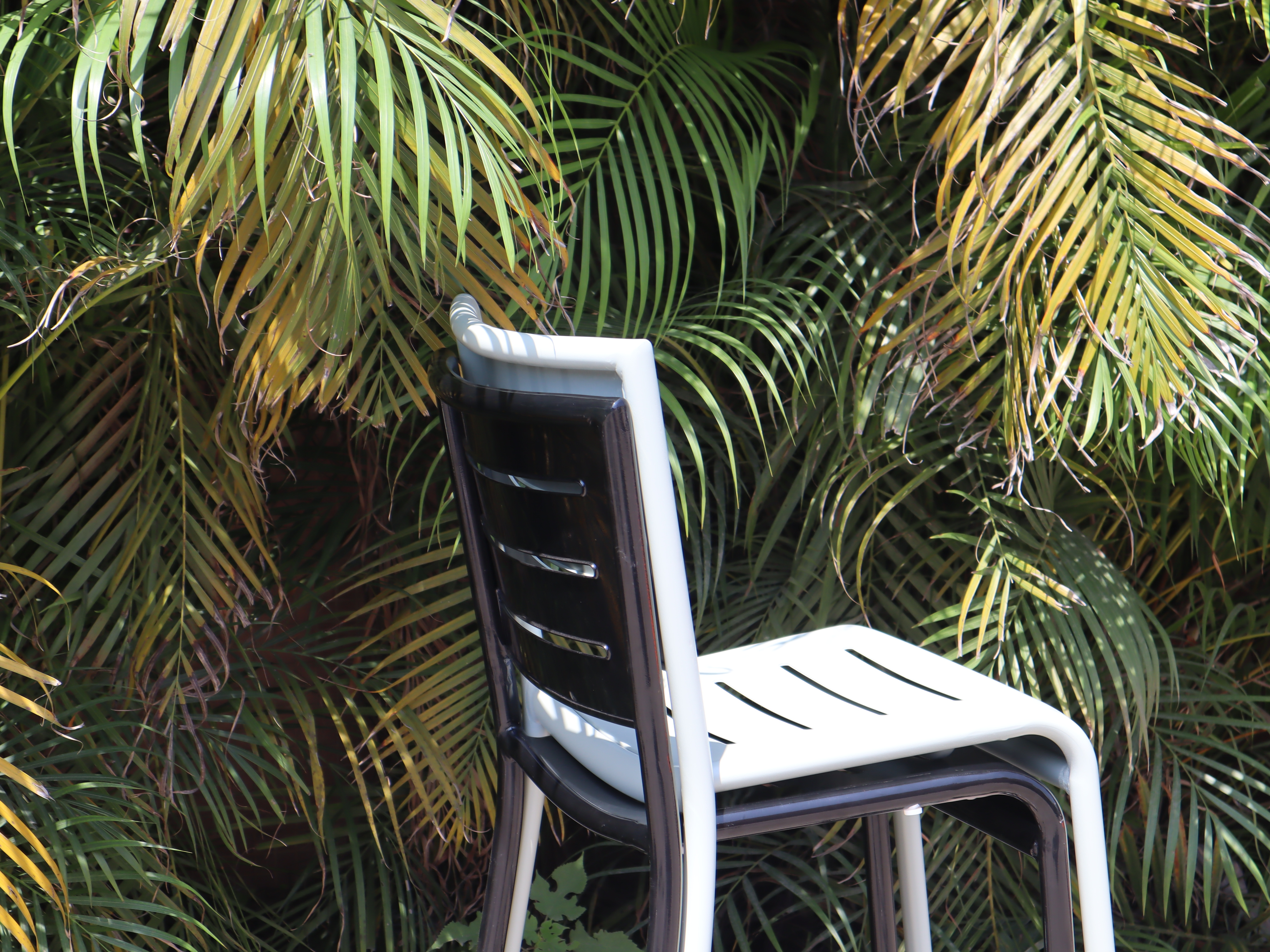 Chaise d'extérieur de patio anodisé haut