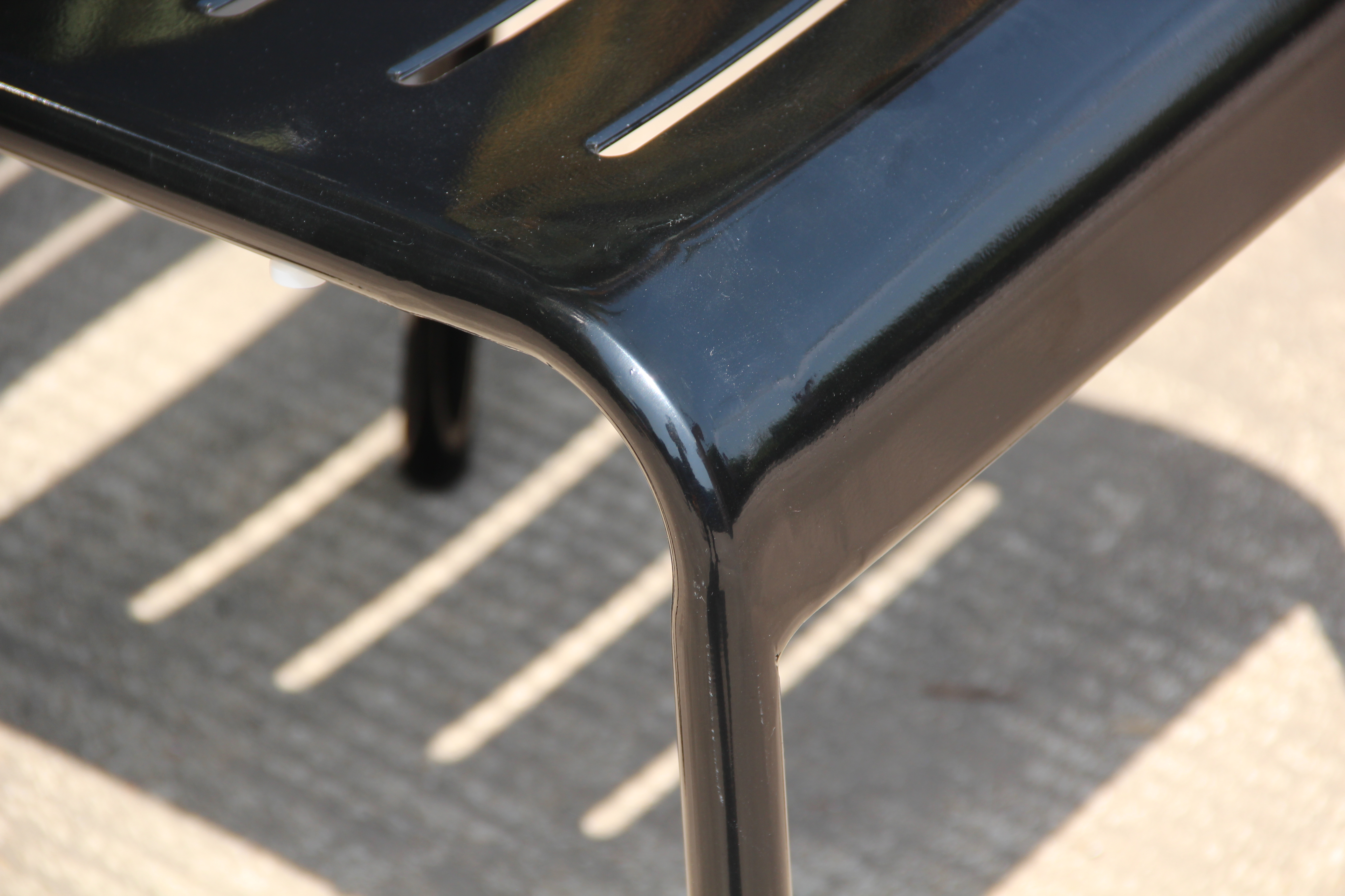 Chaise d'extérieur bar en aluminium sans accoudoirs